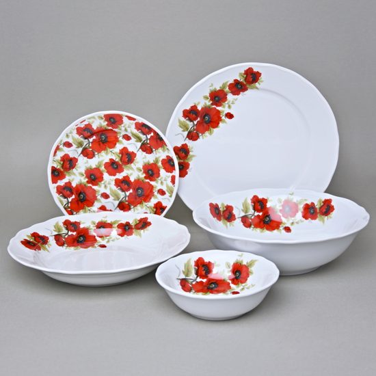 Diding Set with bowls for 6 people, Poppy, Český porcelán a.s.