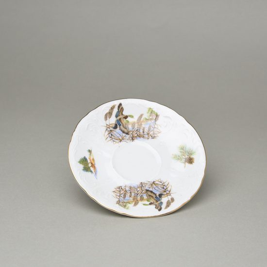 Saucer 16 cm, Thun 1794, karlovarský porcelán, BERNADOTTE hunting