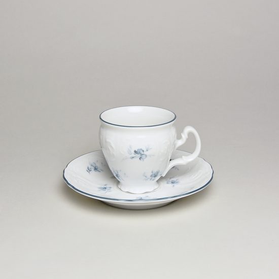 Šálek a podšálek Espresso 75 ml / 12 cm, Thun 1794, karlovarský porcelán, BERNADOTTE kytička