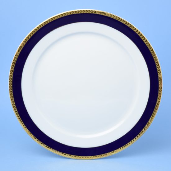 Club plate 30 cm, Sabina, cobalt blue + gold, Leander 1907