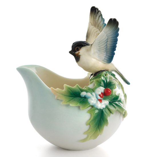 Mlékovka 9.5 x 8.3 x 11.7 cm, Sýkorka na cesmíně, Porcelán FRANZ