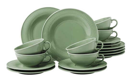 Beat grey-green: Tea set 18 pcs., Seltmann porcelain