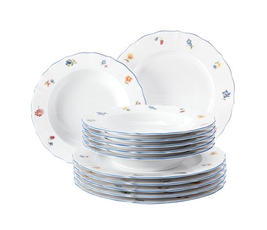 Dinner set 12 pcs., Sonate 34032 flowers, Seltmann porcelain