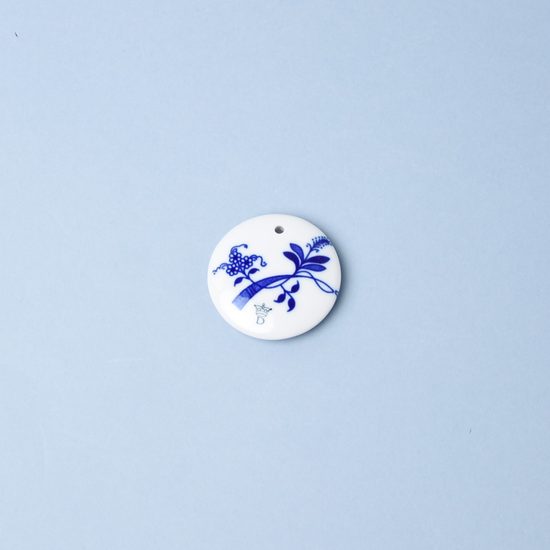 Vánoční dekorace - placatá koulička 5 cm, Cibulák, originální z Dubí