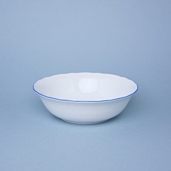 Bowl 21 cm, White with blue line, Cesky porcelan a.s.