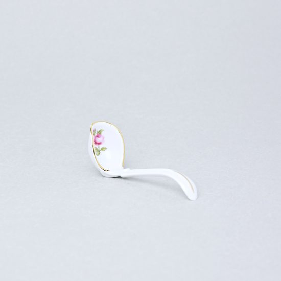 Small spoon 11 cm for mustard, mini cauce boat, Thun 1794 Carlsbad Porcelain, BERNADOTTE Meissen Rose