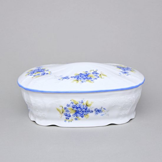 Dóza na cukrovinky 2,1 l, Thun 1794, karlovarský porcelán, BERNADOTTE pomněnka