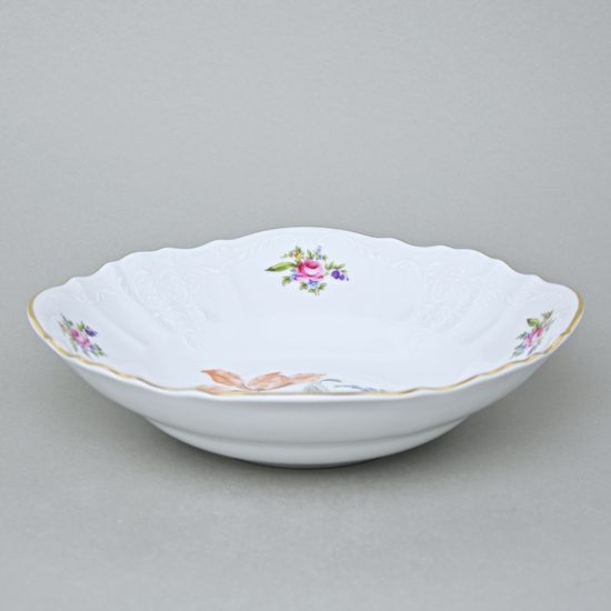 Mísa hluboká 25 cm, Thun 1794, karlovarský porcelán, BERNADOTTE míšeňská růže