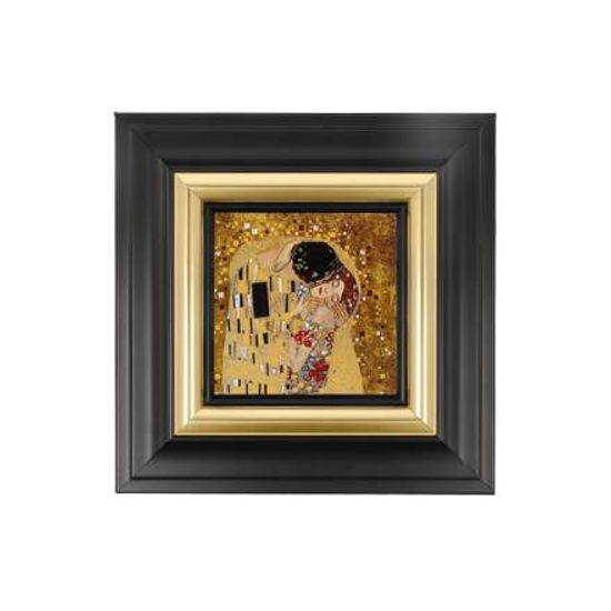 Picture The Kiss 18,5 / 3 / 18,5 cm, porcelain, G. Klimt, Goebel
