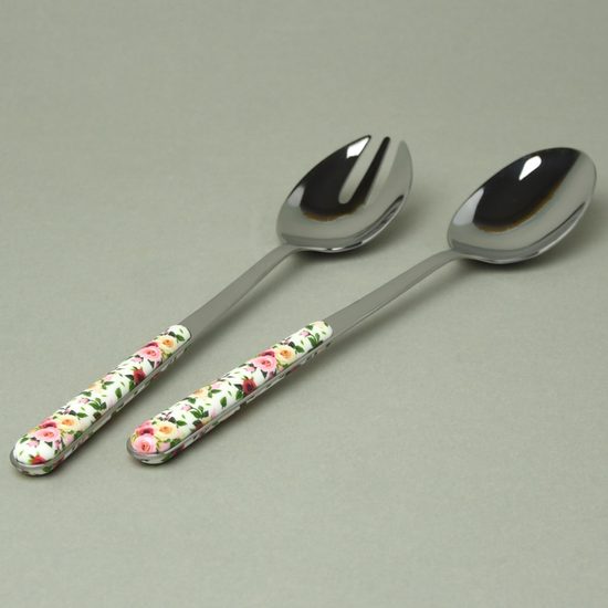 Lžice a vidlička na salát 26 cm, BISTROT Roses 14014, NEVA