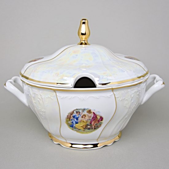 The Three Graces: Soup tureen 2,5 l, Thun 1794 Carlsbad porcelain, Bernadotte