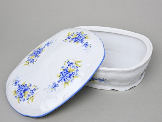 Víko k dóze na cukrovinky 2,1 l, Thun 1794, karlovarský porcelán, BERNADOTTE pomněnka