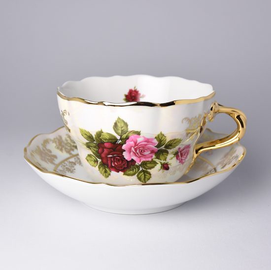 Cup + sacuer D + D 0,40 l / 18,2 cm, Cecily, Carlsbad porcelain