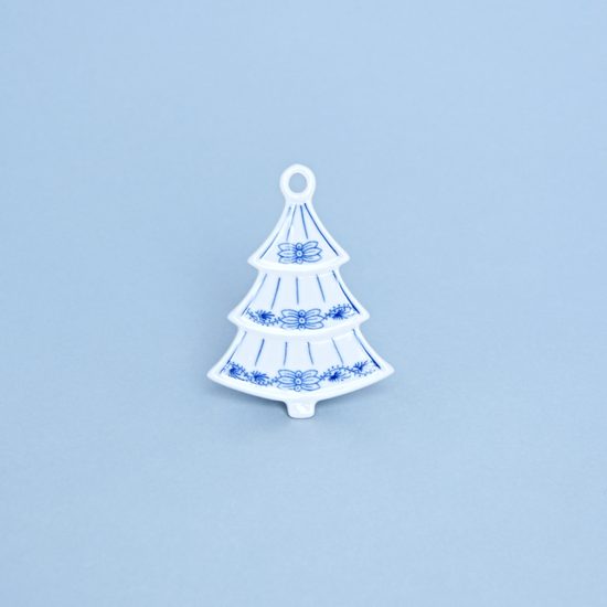 Christmas decoration - tree 8,5 cm, Original Blue Onion Pattern