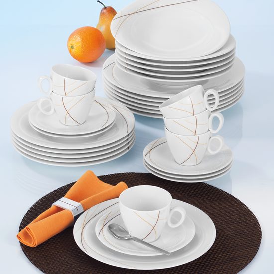 Dining set for 6 persons (30 Pcs.), Trio 24972 Joy, Seltmann Porcelain