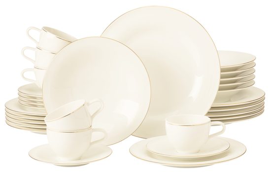 Dining set 30 pcs., MEDINA zlato, Porcelán SELTMANN