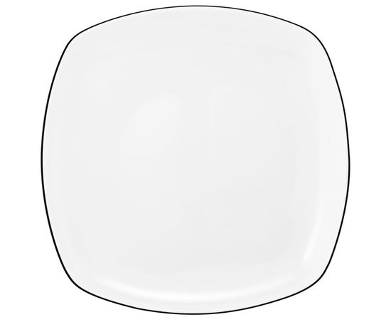 Talíř dezertní 20 cm 4-hranný, Lido Black Line, Porcelán Seltmann