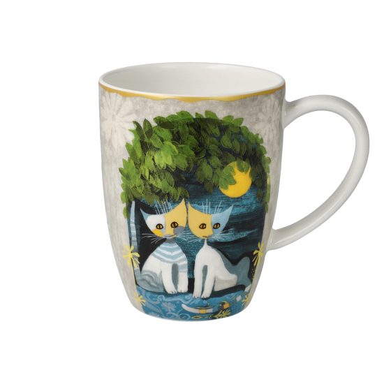 Cup Al Chiaro di luna 400ml, Fine Bone China, Cats Goebel R.Wachtmeister