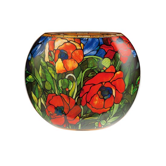 Vase L.C.Tiffany - Oriental Poppy, 35 / 13 / 30 cm, Glass, Goebel