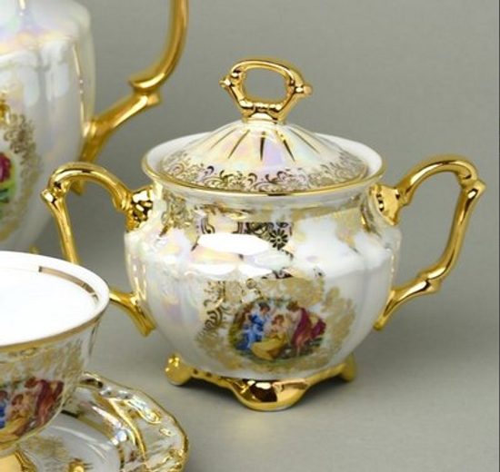 Sugar bowl 250 ml, The Three graces, Carlsbad porcelain