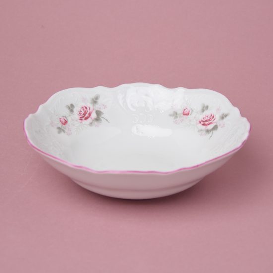 Pink line: Bowl salad / soup / cereals 19 cm, Thun 1794 Carlsbad Porcelain, BERNADOTTE roses