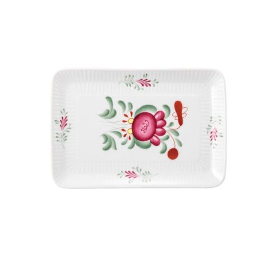 Platter - butter 18,5 x 12,5 cm, Amina ostfriesenrose, Tettau porcelain