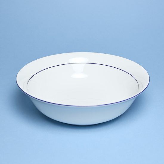 Bowl 25 cm, Thun 1794, karlovarský porcelán, Nina blue stripes