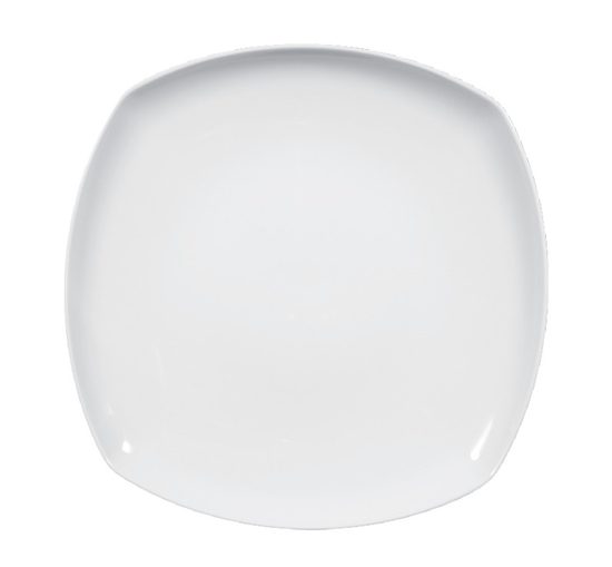 Plate flat square 26 cm, Lido UNI, Seltmann Porcelain