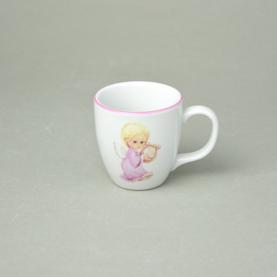 Hrnek (hrneček) Harry mini 80 ml, anděl - růžový, Český porcelán a.s.