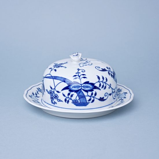 Cheese jar round - complet, Original Blue Onion Pattern