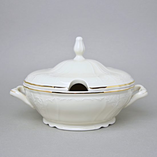 Mísa polévková 1,5 l (zeleninová), Thun 1794, karlovarský porcelán, BERNADOTTE ivory + zlato