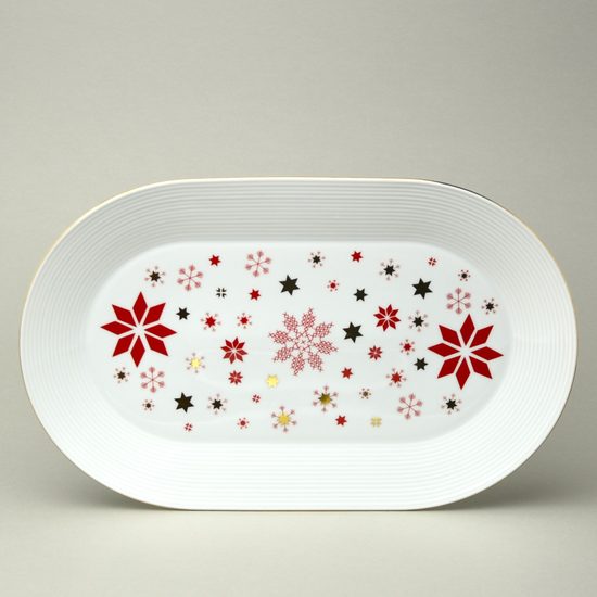 Christmas Lea: Oval platter 37 x 22,5 cm, Thun karlovarský porcelán