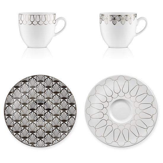 Coffeecups set 1 First Platin 200ml, porcelain, Goebel