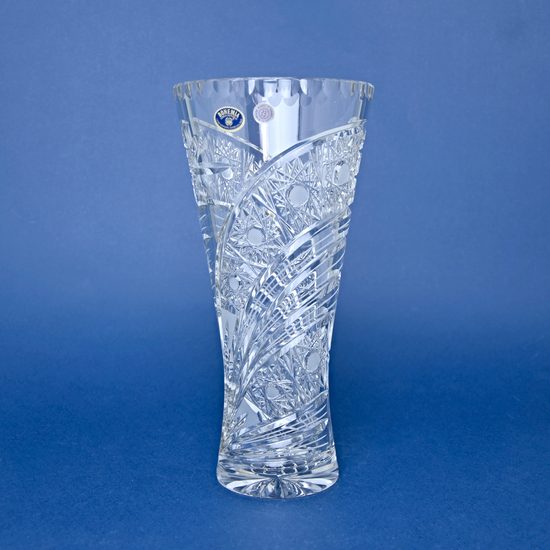 Crystal Hand Cut Vase - Comet, 255 mm, Crystal BOHEMIA