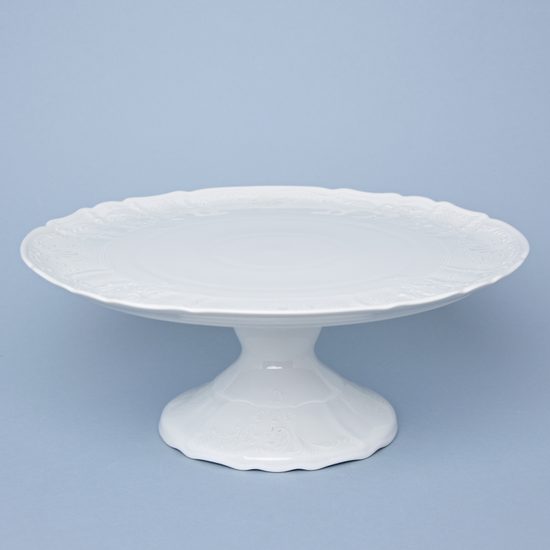 Mráz bez linky: Talíř dortový 32 cm na noze, Thun 1794, karlovarský porcelán, BERNADOTTE