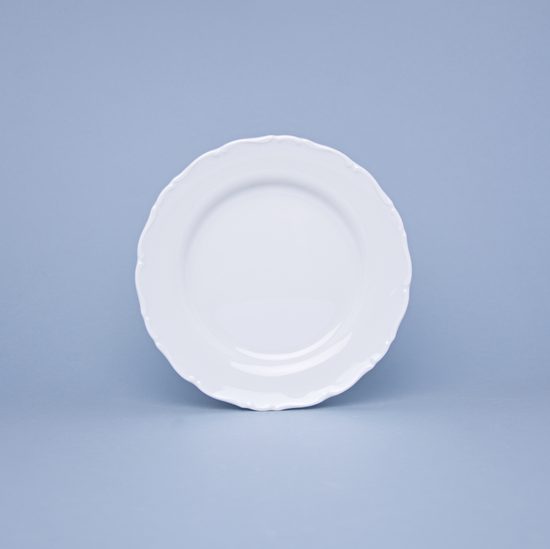 Plate dessert 19 cm, Ophelia white with bottom sign, Thun 1794