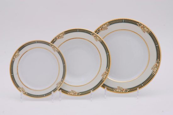 Plate set for 6 persons, Sabina, apricots, Leander 1907
