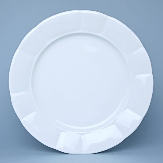 Plate dining 28 cm, Benedikt white, G. Benedikt 1882