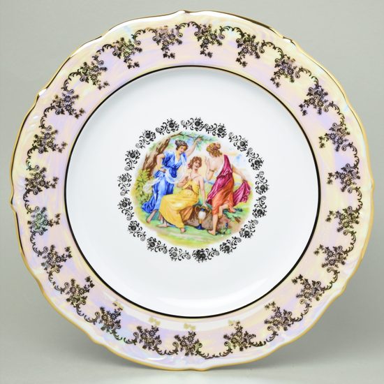 Dish round falt 31 cm (club plate), The Three Graces, Carlsbad