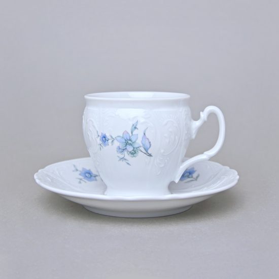 BERNADOTTE Hořec: Šálek a podšálek kávový 220 ml / 16 cm, Thun 1794, karlovarský porcelán