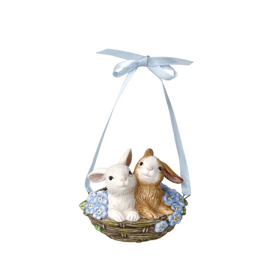 Hanging ornament Annual Rabbit 2026 8 / 6.5 / 6.5cm, biscuit china, Goebel
