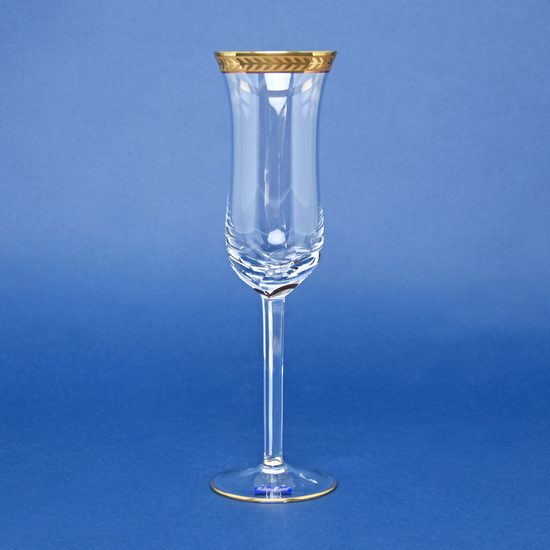 Champagne Glass 170 ml, Golden Stripe, 23 cm, Milan Mottl