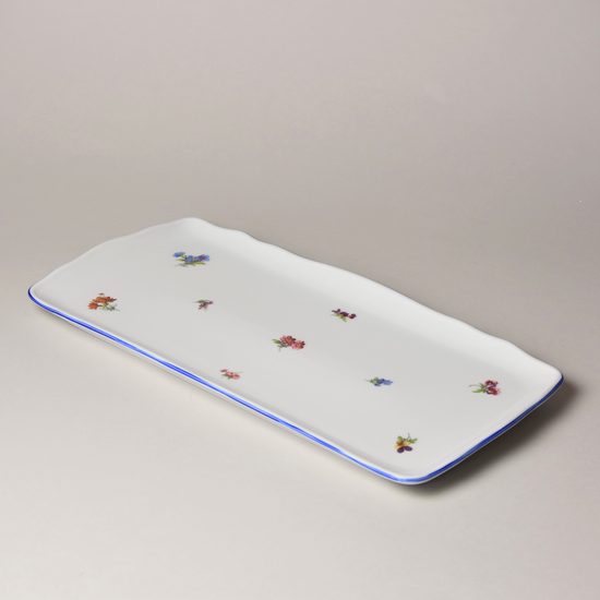 Platter flat 33 x 16 cm, Hazenka blue line, Cesky porcelan a.s.