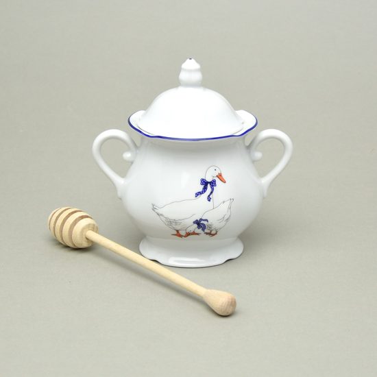 Husy: Medník 300 ml + dřevěná lžička, Mary-Ann, Leander Loučky