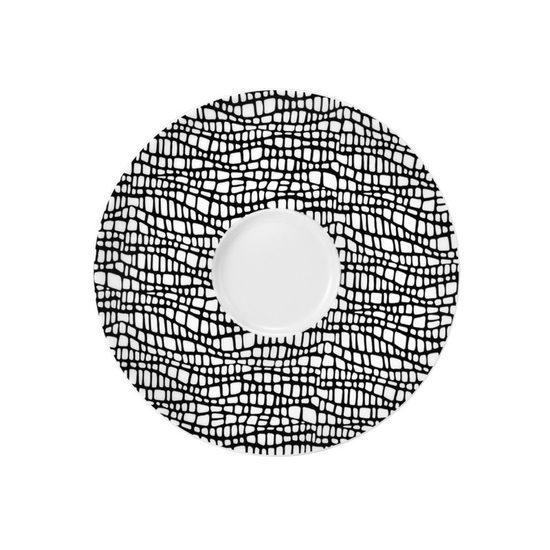 Podšálek 13,5 cm, Glamorous Black 25677, Porcelán Seltmann