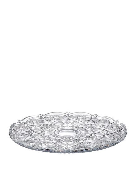 Cake plate / platter round Miranda 31 cm, Crystal Bohemia Poděbrady