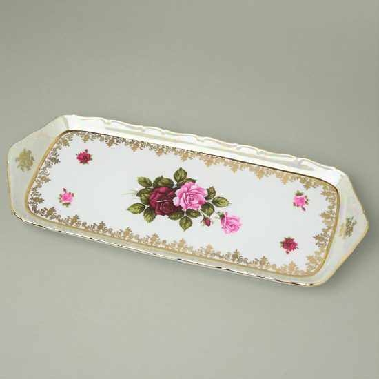 Podnos sandwichový 36 x 15 cm, Cecily, porcelán Carlsbad / QUEENs Crown