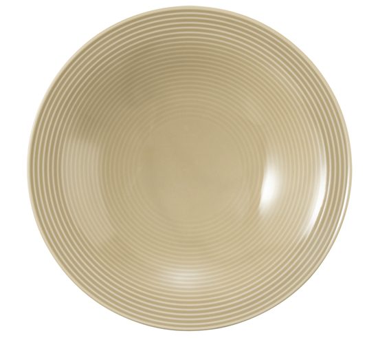 Beat sand-beige color glaze: Palte deep 22,5 cm, Seltmann porcelain