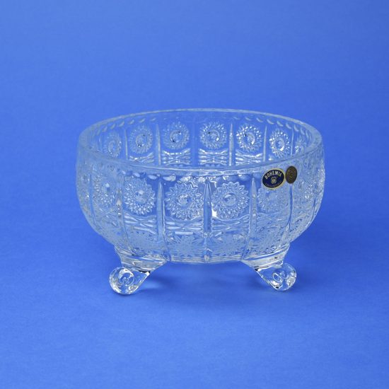 Bowl 3-footed 18 cm, 500 pk cut, Bohemia Crystal