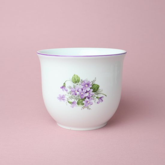Květináč bez uch, bez nožky pr.15,5; v.13 cm, fialky, Český porcelaán a.s.
